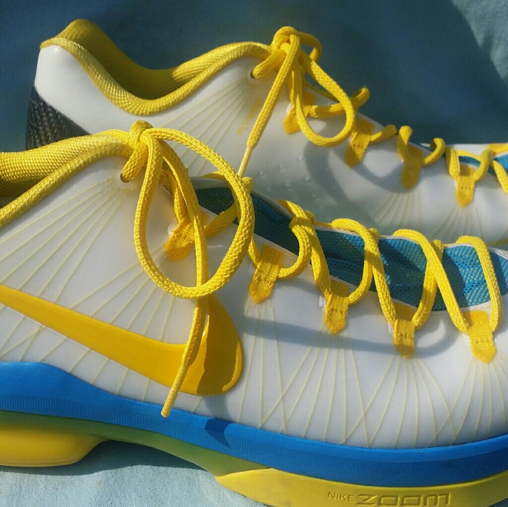 Nike Zoom KD Mens Yel/Bl/Wht Athletic Shoes Sz 13